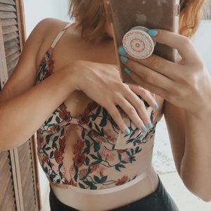 Floral Embroidered Bodysuit